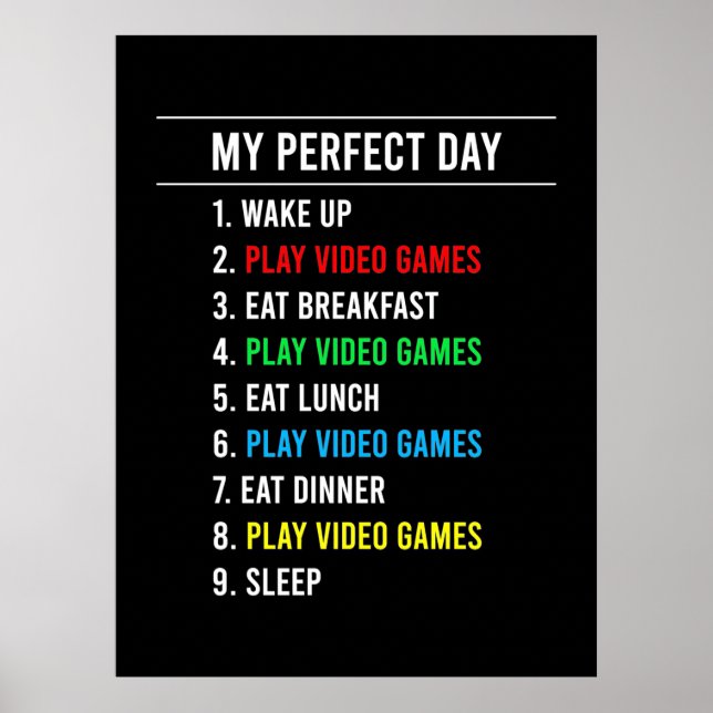 Gamer Perfect Day Poster (Vorne)