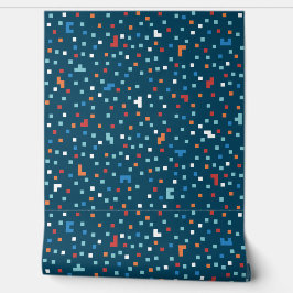 Gamer-Pixel auf dunkelblauem Hintergrund Tapete