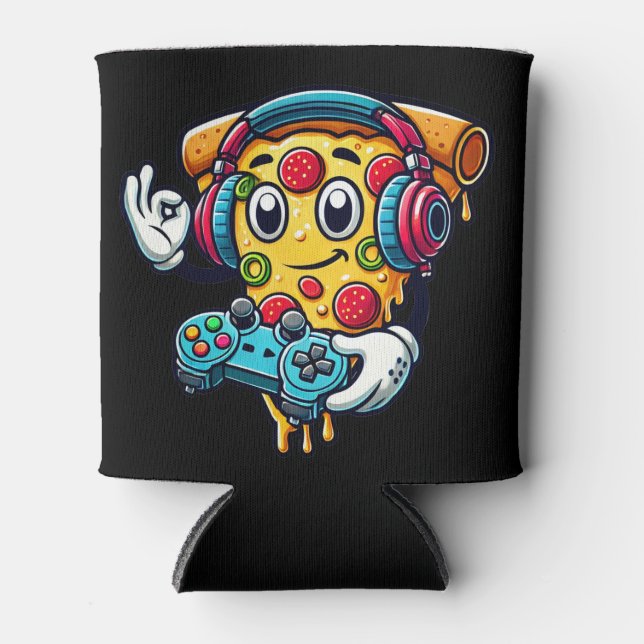 Gamer Pizza Video Gaming Food Cooler Dosenkühler (Vorderseite)