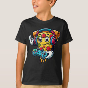 Gamer Pizza Vidéo Jeu Nourriture T-shirt