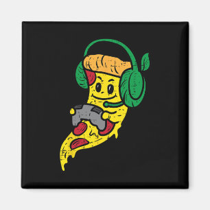 Gamer-Pizza-Videospiel lustiges Essen Männer Junge Magnet