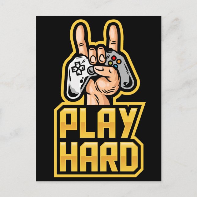 Gamer Postkarte (Vorderseite)