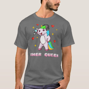 Gamer Queen Unicorn Video Games Gamercorn T-Shirt
