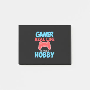 Gamer Real Life ist nur ein Hobby Post-it Klebezettel