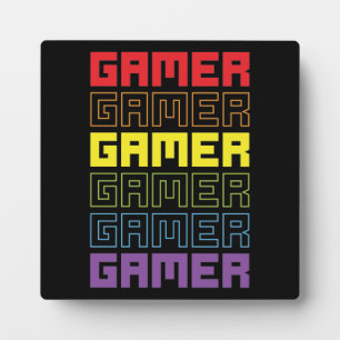 Gamer Retro Old School - Funny Video Gamer, Gaming Fotoplatte