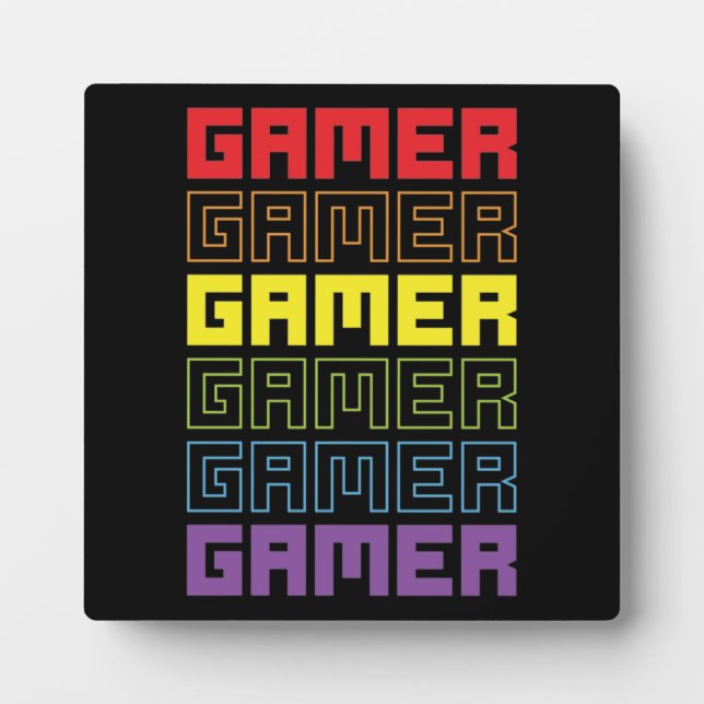Gamer Retro Old School - Funny Video Gamer, Gaming Fotoplatte (Vorderseite)
