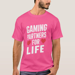 Gamer Romance Video Games Herz Pixel Art Gaming P T-Shirt