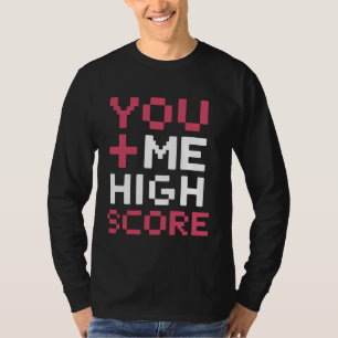 Gamer Romance Video Games Herz Pixel Art Gaming P T-Shirt