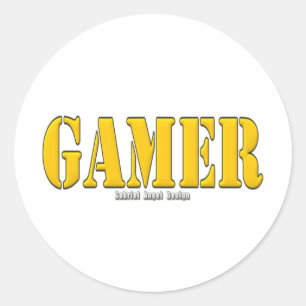 Gamer Runder Aufkleber