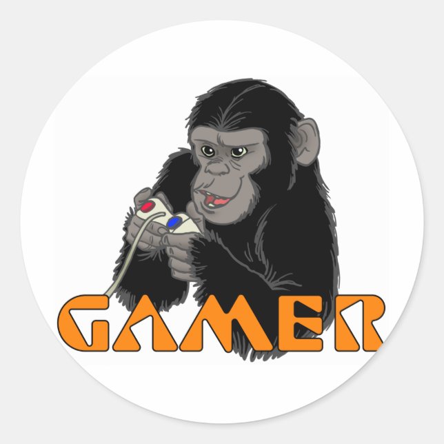 GAMER RUNDER AUFKLEBER (Vorderseite)