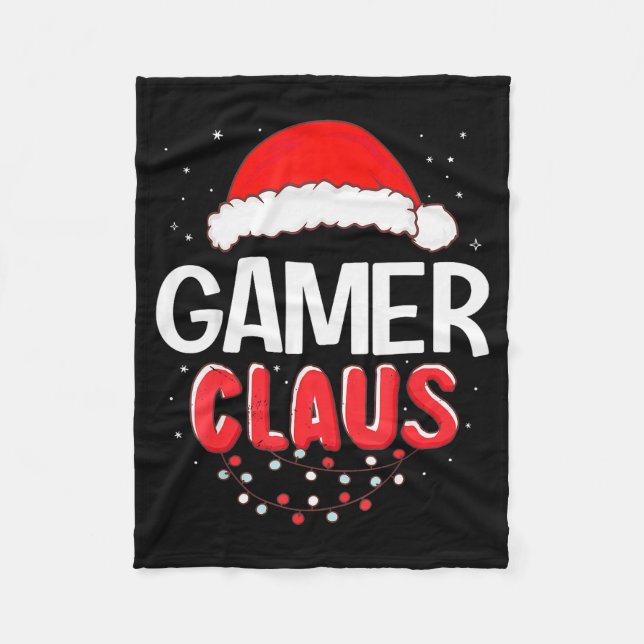 Gamer Santa Claus Christmas Matching Costume  Fleecedecke (Vorderseite)