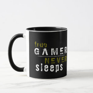 Gamer schläft nie Schwarz Gamer Kaffeetasse