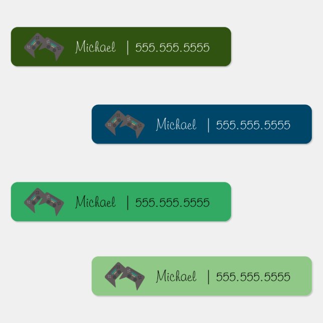 Gamer School Class Lunch Nom Numéro Étiquette (Groupe)