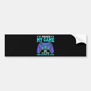 Gamer Shirt Boys Men Kids Teens hielt mein Spiel a Autoaufkleber