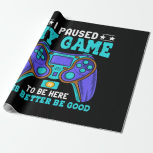 Gamer Shirt Boys Men Kids Teens hielt mein Spiel a Geschenkpapier