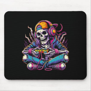 Gamer-Skelett-Halloween-Mädchen-Teenager-Frauen-Vi Mousepad