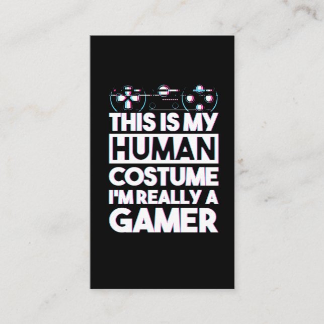 Gamer Spaß Gamer Sprichwort Visitenkarte (Vorderseite)