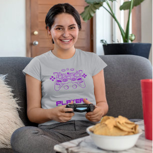 Gamer Spiel Spieler #1 Gamer Konsole Kunst T-Shirt
