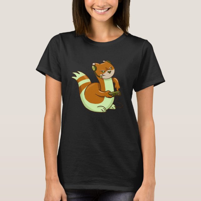 Gamer-Spiel wütende Kopfhörer T-Shirt (Vorderseite)