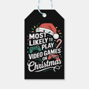 Gamer spielen höchstwahrscheinlich zu Weihnachten  Geschenkanhänger