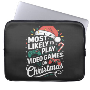 Gamer spielen höchstwahrscheinlich zu Weihnachten  Laptopschutzhülle