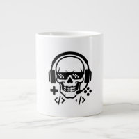 Gamer-Totenkopf-Headset-Pixelbrille | Fetter schwa
