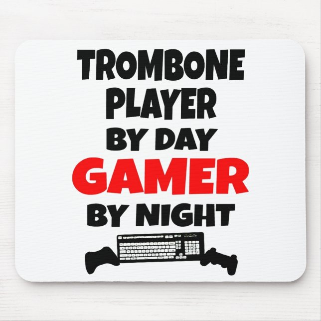 Gamer Trombone Player Mousepad (Vorne)