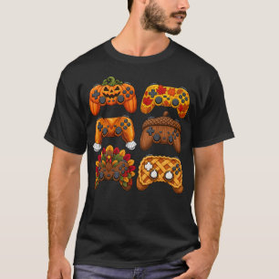 Gamer Truthahn Herbst Erntedankfest Spielecontroll T-Shirt