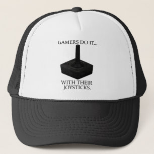 Gamer tun es... Mit ihren Joysticks. Truckerkappe