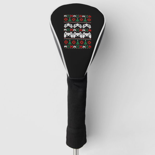 Gamer Ugly Christmas Sweater Golf Headcover (Vorderseite)