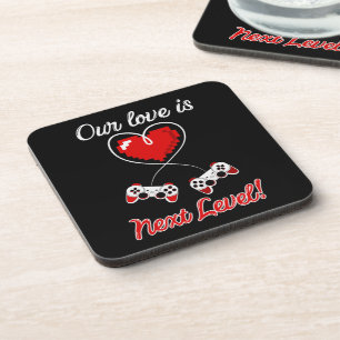 Gamer Valentine Cork-Backed Dessous de verre