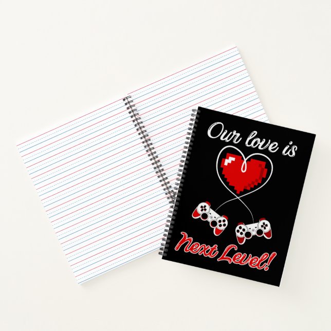 Gamer Valentine-Notebook Notizbuch (Innenseite)