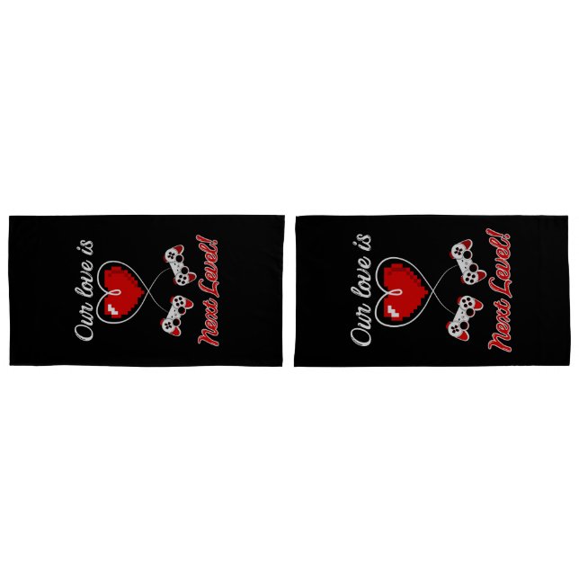 Gamer Valentine Pillowcases Kissenbezug (Vorderseite-Set)