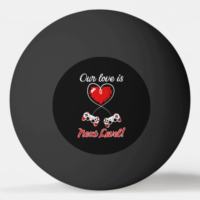 Gamer Valentine Ping Pong Balls Tischtennisball (Vorderseite)