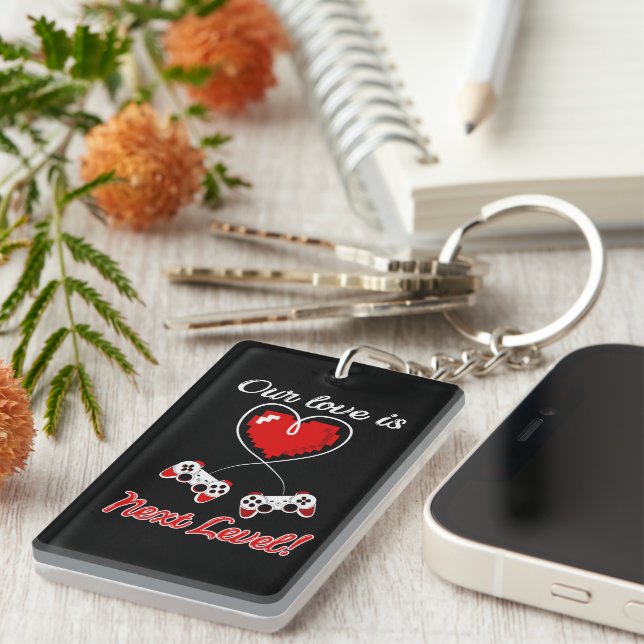 Gamer Valentine Schlüsselanhänger (Vorderseite rechts)