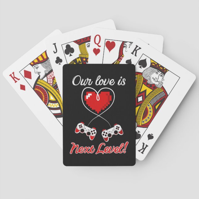 Gamer Valentine Spielkarten (Rückseite)