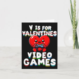 Gamer Valentinstag V für Videospiele Jungen Lustig Karte