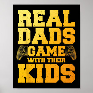 Gamer Vater Art für Gaming Vater Daddy Men Game Lo Poster