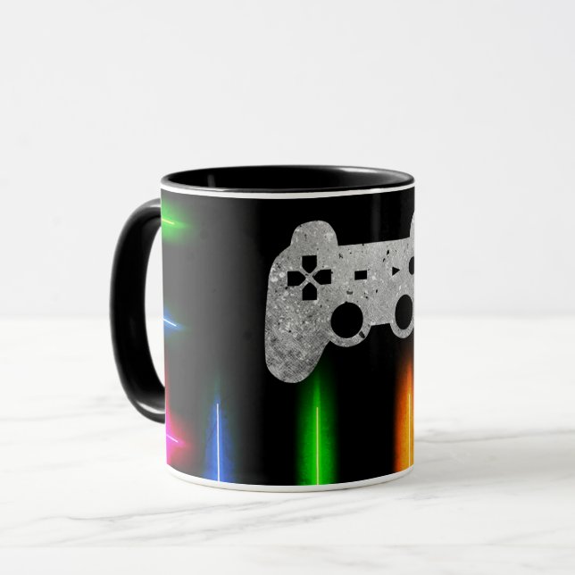 Gamer Video Game Controller Neors Black Tasse (Vorderseite Links)