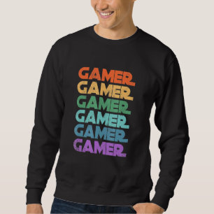 Gamer Vintag Retro 70er 80er Style Video Game Gami Sweatshirt