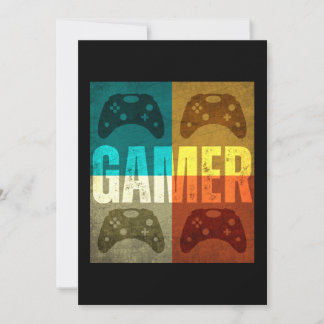 GAMER VINTAG VIDEO GAME CONTROLLER EINLADUNG