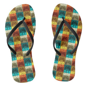 GAMER VINTAGE VIDEOSPIELKONTROLLER FLIP FLOPS