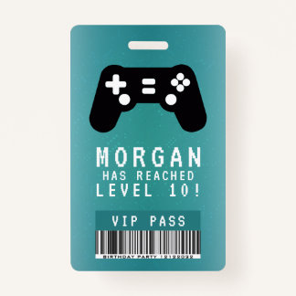 Gamer VIP Pass Einladung zum Geburtstag Ausweis