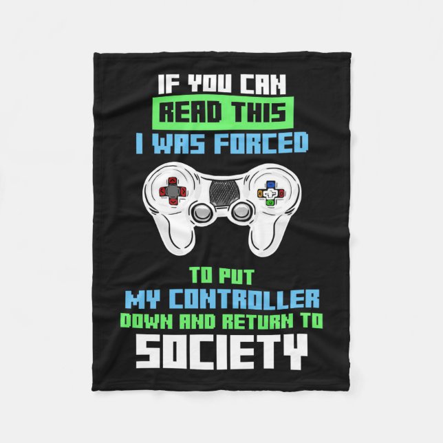 Gamer war gezwungen, das Spiel zu kontrollieren Fleecedecke (Vorderseite)