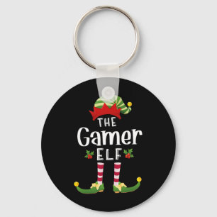 Gamer Weihnachtself passendes Schlafanzug X-mas-Pa Schlüsselanhänger