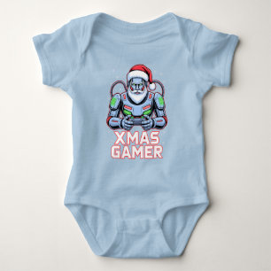 Gamer-Weihnachtsgeschenke Cyber-Santa-Roboter-Weih Baby Strampler