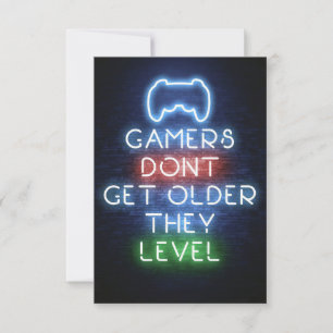 Gamer werden nicht älter RSVP karte