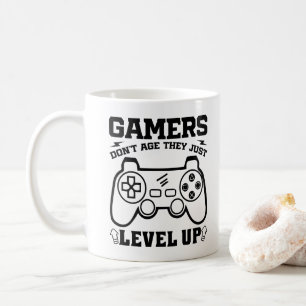 Gamer werden nicht älter, sie leveln einfach nur h kaffeetasse