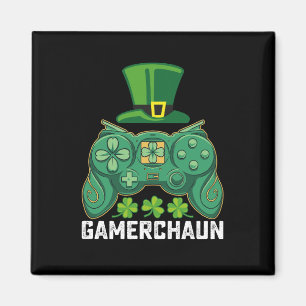Gamerchaun Gamer Gaming Spiele St. Patrick's Day Magnet