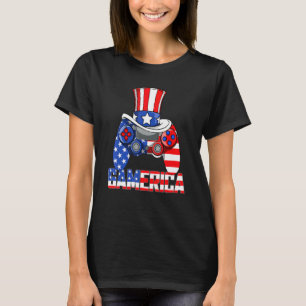 Gamerica 4. Juli Video Game American Flag Uncl T-Shirt